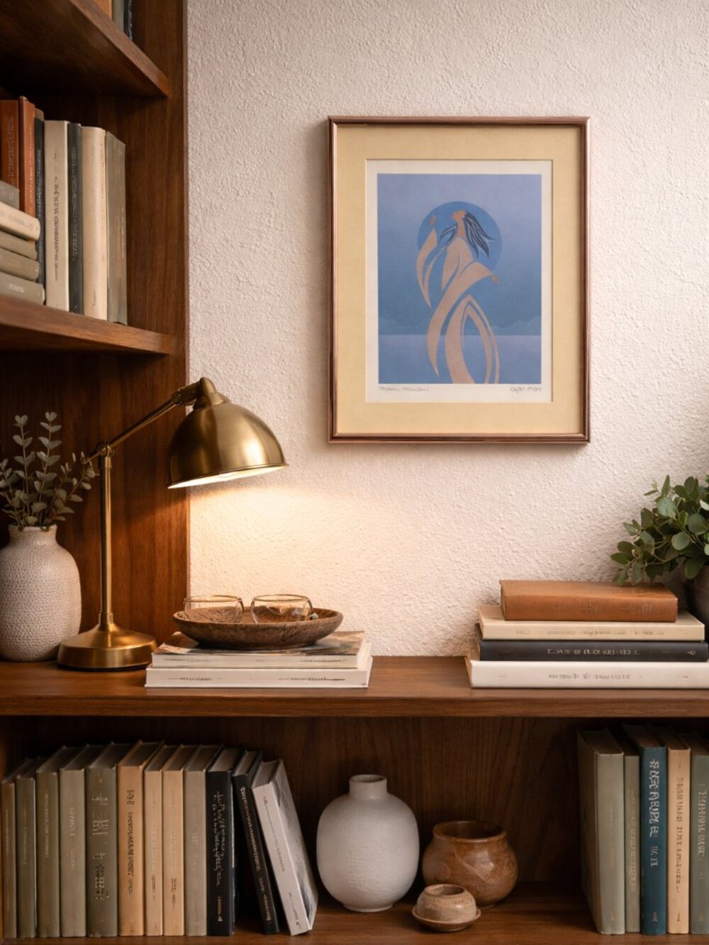 Maxine Noel Ioyan Mani Moon Maiden 1987 Framed Indigenous Art Print